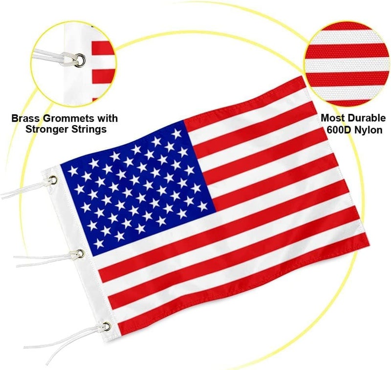 2BUT Standard Golf Flag Double Side American Golf Pin Flag Practic Putting Green Golf Flag For Backyard Garden Double-Sewn 600D Nylon Miniature Pin Flag (20"x13" Grommet) - Image 3